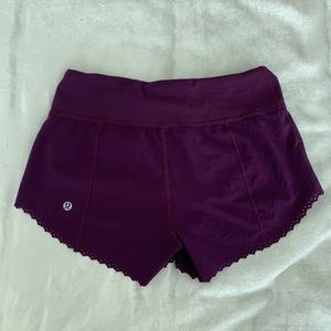 Lululemon Fast As Light Short Darkest Magenta